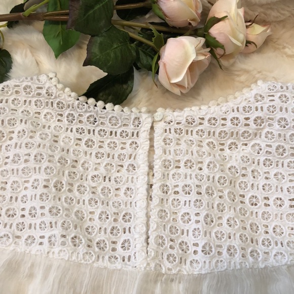 HINGE gorgeous boho organza embroidered tank - Picture 7 of 7